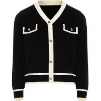 NAEMI Cardigan noir / blanc
