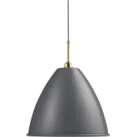 Gubi Bestlite BL9 Suspension Brass Base | Grey Shade | Large