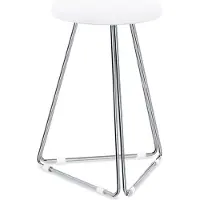 DECOR WALTHER Banc Decor Walther DW 71 Chrome Blanc 39,5 cm