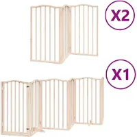 vidaXL 12 pcs. porte pour chien Pliable 600 cm bois de peuplier