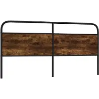 vidaXL Tête de lit de rechange Chêne fumé 180 cm Acier et bois composite