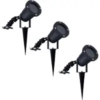 LEDVION Lot de 3 LED Extérieur Spot IP65 GU10 orientable sans ampoule