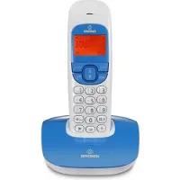 Brondi Téléphone sans fil Nice Eco Dect mains libres réveil bleu blanc
