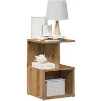 vidaXL Table de chevet chêne artisanal 35x35x55 cm bois d'ingénierie