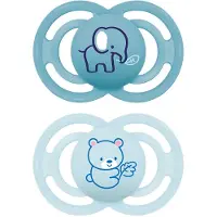 Mam Perfect Tétine Silicone Bleu 16 mois et + 2 pc(s) Sucette(S)