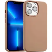 Accezz Coque Liquid Silicone avec MagSafe pour Apple iPhone 13 Pro Max - Marron clair