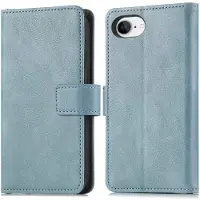 IMoshion Étui de télephone portefeuille de luxe pour Apple iPhone 17e / 16e - Bleu clair