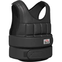 HOMCOM Gilet de poids A93-049, avec 35 sacs de poids, réglable, métal, noir, 60 x 50 cm