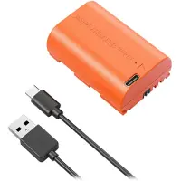 SmallRig 4968 LP-E6NH USB-C Batterie Rechargeable pour Appareil Photo Orange
