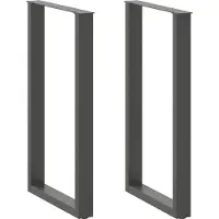 vidaXL Pieds de table de bar en U 2 pcs. Anthracite 60x(100-101) cm Acier