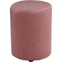 Arti Casa Tabouret rond en velours - Tabouret rond en velours 28x36 cm - Fauteuil ou tabouret compact - Tabouret pour le salon et la chambre à coucher - Rose