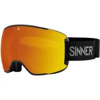 Sinner Snowflake Ski Goggles Noir Double Full Orange Mirror Vent + Double Pink Toric/CAT1-3 Homme,Femme