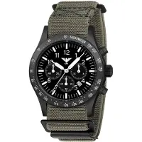 KHS - .PLABSSC.DFSGO - Montre Bracelet - Hommes - Solaire - PLATOON Black Steel Solar Chronograph