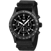 KHS - .PLABSSC.NB - Montre Bracelet - Hommes - Solaire - PLATOON Black Steel Solar Chronograph