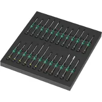 Wera 05150106001 24 Pièces 9715 Kraftform Micro Set 1 Jeu De Tournevis Dans Un Insert En Mousse
