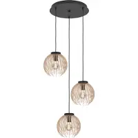 Stars of Light Suspension design Alhabia 3 lumières Ø 49,5 brun sable