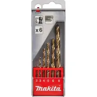 Makita jeu de perceuses à métal 6 pièces D-57168