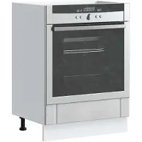 vidaXL Armoire de four Lucca gris béton bois ingénierie