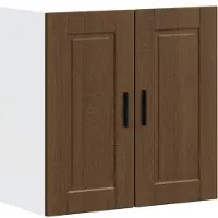 vidaXL Armoire suspendue de cuisine Porto brun imitation chêne Matériau dérivé du bois