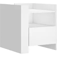 vidaXL Table de chevet blanc 45x50x50 cm bois d’ingénierie