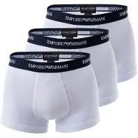 Emporio Armani Boxers bleu marine / blanc