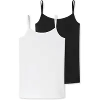 Schiesser Maillot de corps noir / blanc