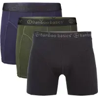Bamboo Basics Boxers Bamboo Basics Men Rico Black Army Navy (Lot de 3)-XL