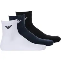 Emporio Armani 304202 Half Short Socks 3 Pairs Multicolore EU 40-45 Homme