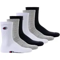 Champion Chaussettes de sport gris chiné / rouge / noir / blanc