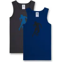Sanetta Maillot de corps bleu / bleu foncé / gris foncé / noir
