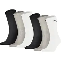 Puma Chaussettes de sport gris / noir / blanc