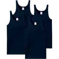 Schiesser Maillot de corps bleu marine
