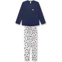 Sanetta Pyjama bleu foncé / blanc