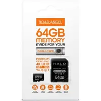 Road Angel Carte SD 64 Go (64 Go, microSDXC, U3, UHS-I), Carte mémoire, Noir