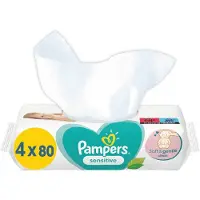 Pampers Sensitive lingettes nettoyantes pour enfant pour peaux sensibles 4x80 pcs