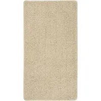 vidaXL Tapis shaggy antidérapant Crème 80x150 cm
