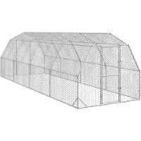 vidaXL Poulailler 2,5x8x2,25 m Acier galvanisé