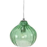 Beliani Lampe pendante en verre Keila Vert Lumarko