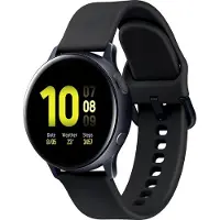 Samsung Galaxy Watch Active 2 - 40 mm - aqua noir aluminium - Montre connectée avec bracelet - fluoroélastomère - noir aqua - affichage 1.2" - 4 Go - Wi-Fi, NFC, Bluetooth - 26 g
