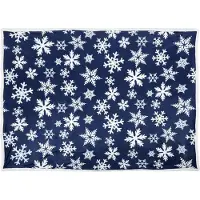 Beliani Couverture Anise 150 X 200 Cm Bleu Foncé