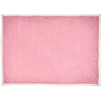Beliani Couverture Honeycomb 150 X 200 Cm Rose