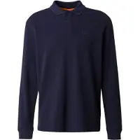BOSS pour homme. 50520710 Polo en coton avec structure en maille marine (M), Casuel, Manche longue
