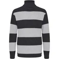 !Solid Pull-over 'Serge' gris clair / gris foncé