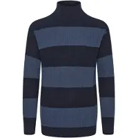!Solid Pull-over 'Serge' bleu fumé / bleu foncé