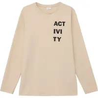 s.Oliver T-Shirt beige / bleu foncé