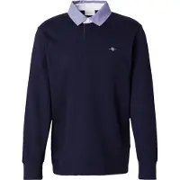 Gant pour homme. 2004082 Polo en chambray bleu marine (L), Casuel, Coton, Manche longue