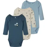 Name it Barboteuse / body beige / marine / bleu clair / blanc