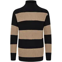 !Solid Pull-over 'Serge' beige / noir