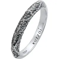 KUZZOI Bague noir / argent