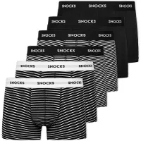 Snocks Boxers gris clair / noir / blanc